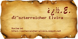 Öszterreicher Elvira névjegykártya